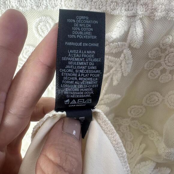 Y2K Express Off‎ White Lace Mini Dress Size Large - Picture 8 of 10